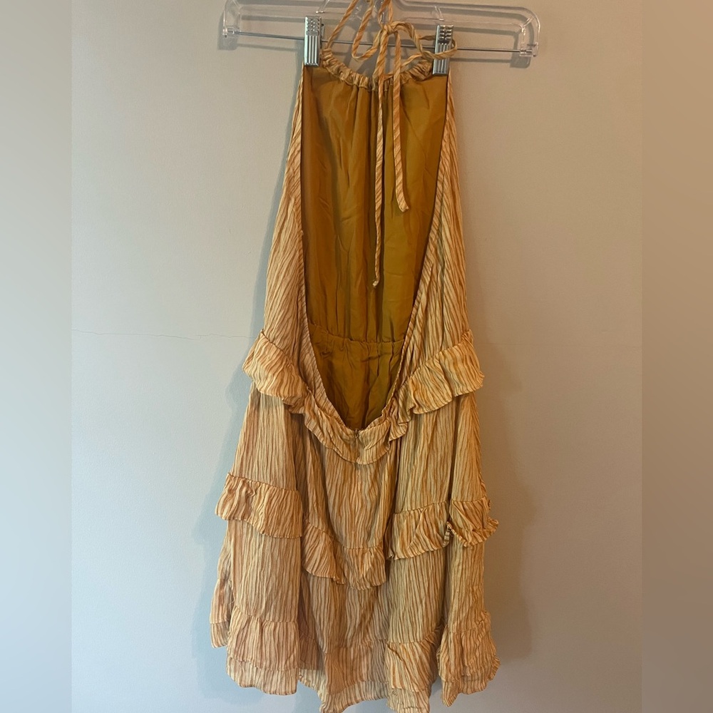 Lulu’s Yellow Halter Ruffle Dress - Picture 3 of 6